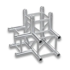 3-WAY 90° CORNER FOR 290 × 290 MM SQUARE ALUMINUM TRUSS